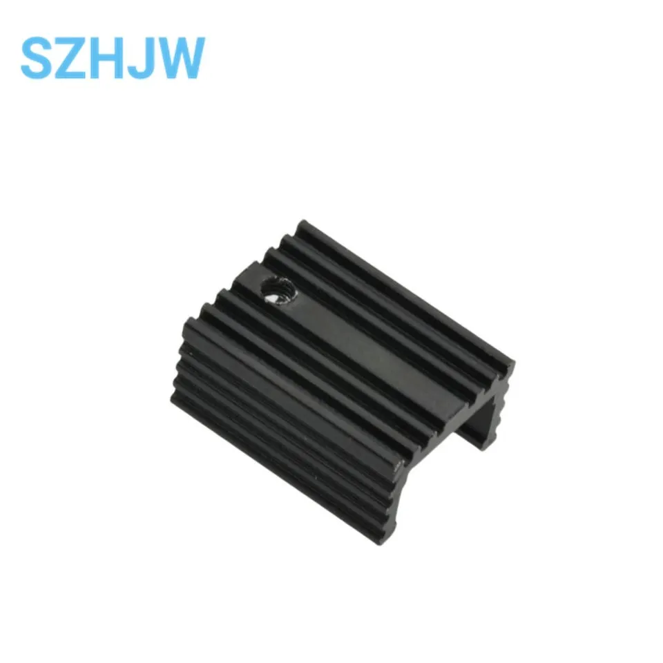 5PCS TO-220 Triode Heatsink Radiator Cooler Radiator 21x15x10MM SCR Black U-type Aluminum Heat Sink