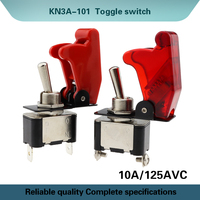 KN3A-101 toggle switch Rocker Arm 2Pin 2/gear ON-OFF10A 125V/250V AC cap matching 12V, 24V, 48V, 110V, 220V universal