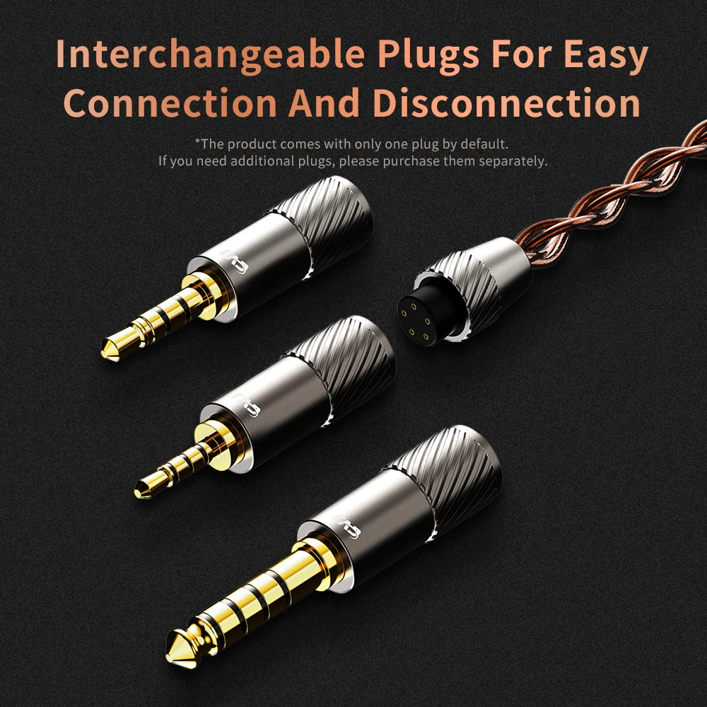 CVJ VS400 Earphone Upgrade Cable 4 Core 400 Strand OFC Copper Modular Plug 2.5mm 3.5mm 4.4mm High Quality HiFi IEM Audio Cable