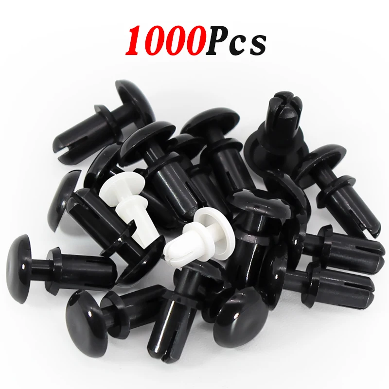 1000PCS Round Head Push White and Black Nylon PA66 Material Snap Rivet 4.0 Series R4050 R4060 R4070 R4080 R4090 R4100 R4120