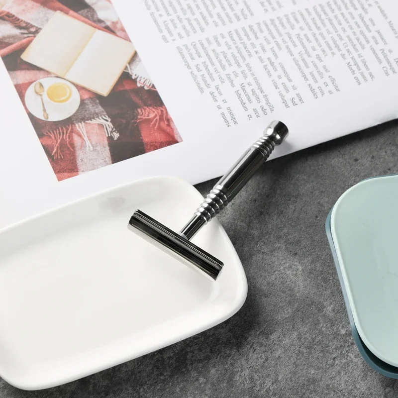 ماكينة حلاقة اللحية YAQI Romulus Razor من الفولاذ المقاوم للصدأ، مقتنيات هدية عيد ميلاد لصديقها