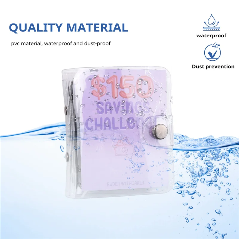 3 PCS Mini Binder Savings Challenge 150/300/500 Saving Money Budgets As Shown Cash Envelope Wallet Budget Binder Notebook Budget