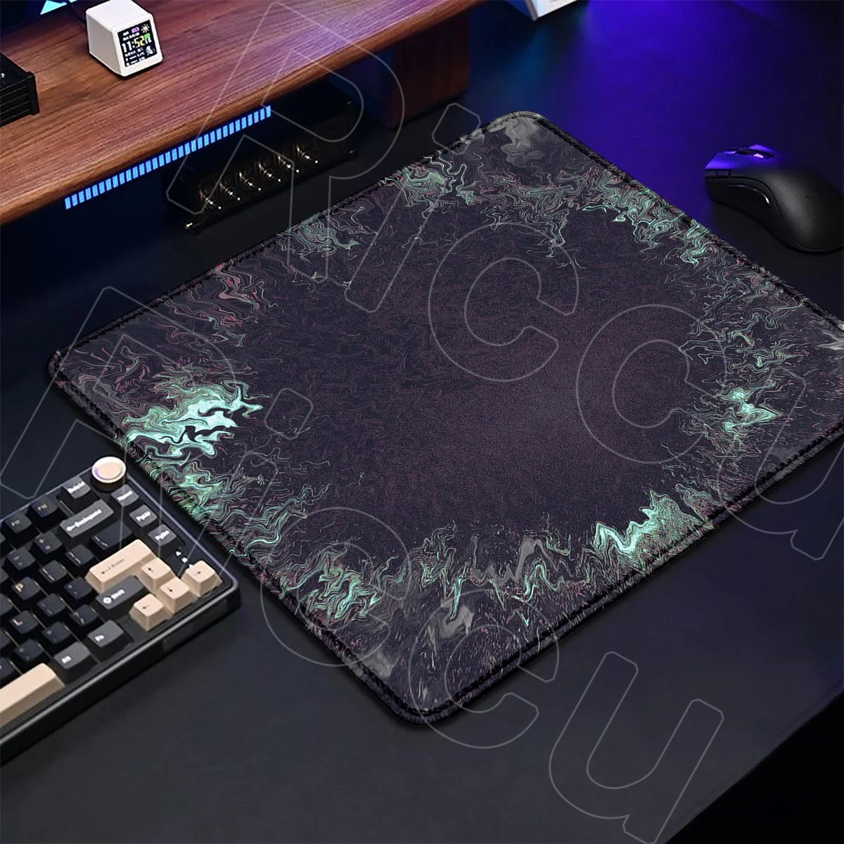 Cloud Mist Tischunterlagen, Gaming-Mauspad, kleine Mausmatte, Gummi-Tastatur-Schreibtischunterlage, 18 x 22 cm, rutschfest, beste Wahl, Maus-Schutzunterlage – Detail 1