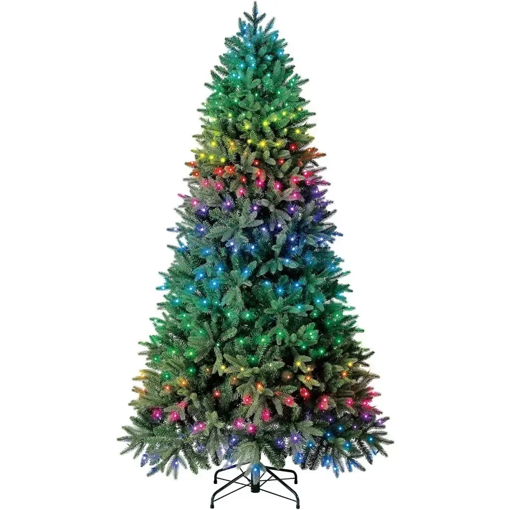 

Christmas Tree 7.5 ft Twinkly Pre-Lit Aspen Pine Quick Set Artificial Christmas Tree, App-Controlled Multi-Color RGB Lights