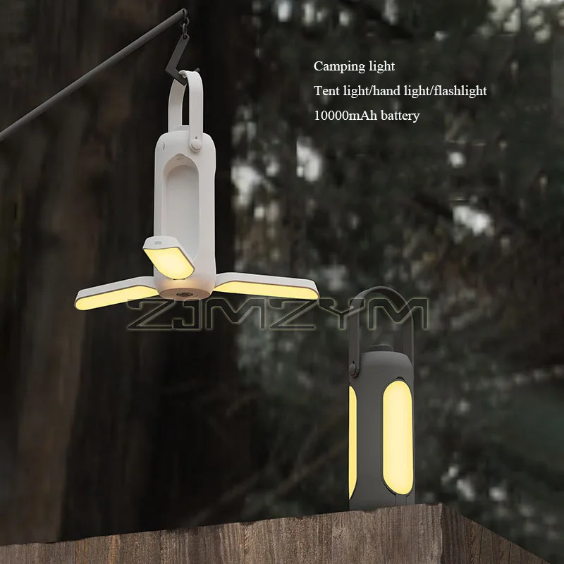 10000mAh 折りたたみキャンプランタンバーベキューキャンプライト屋外電球 USB 充電式 LED 非常灯懐中電灯