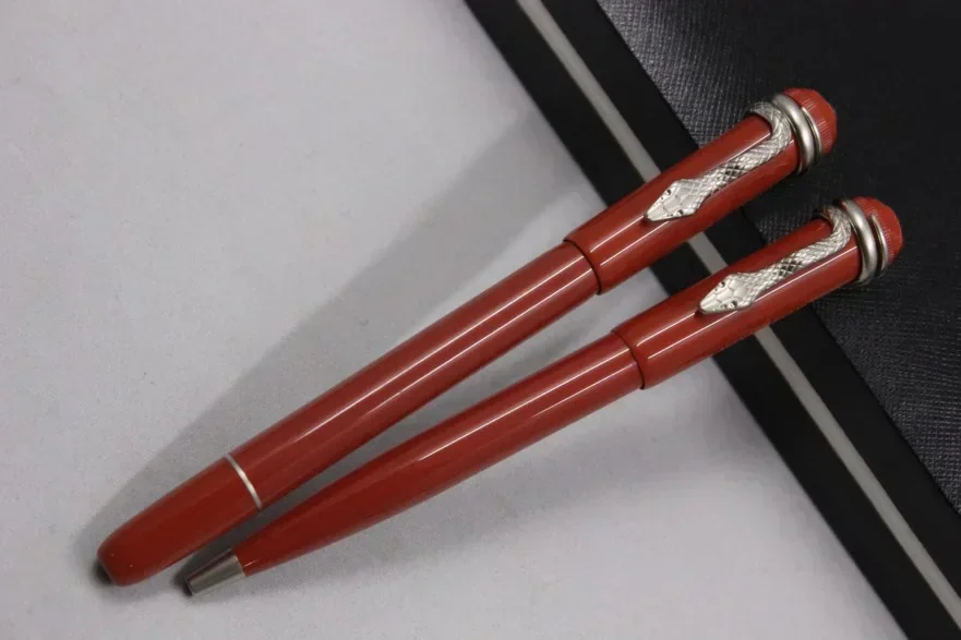 2025 قلم حبر جاف فاخر جديد من سلسلة التراث MB مع أقلام حبر مكتبية بمشبك ثعبان