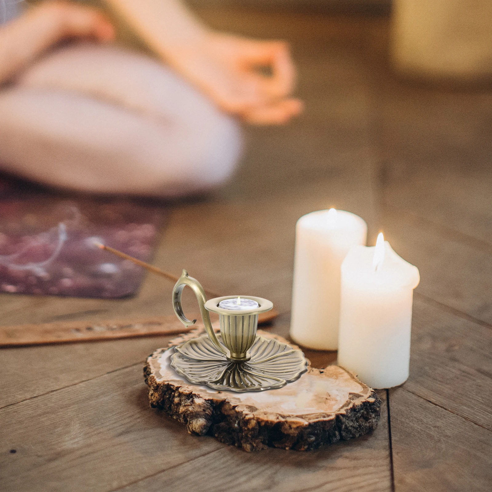 حامل ديكور للغرفة حامل شمعدان معدني لسطح المكتب قطعة مركزية لجو دافئ لحفلات الزفاف وأعياد الميلاد