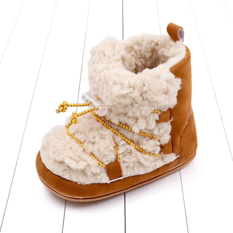 الخريف والشتاء جديد لينة سوليد عدم الانزلاق طفل رضيع 0-1 سنة القطن المخملي الطفل