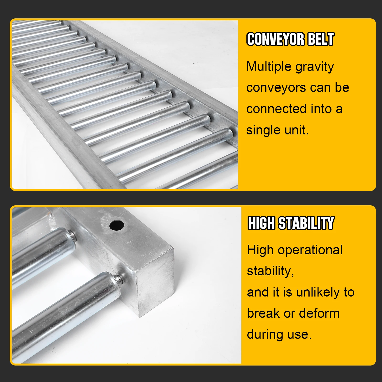 Splicable Roller Conveyor Non-Powered Portable Conveyor Slides Wear Resist Heavy Duty Transport Slide for Water Fruit Beer