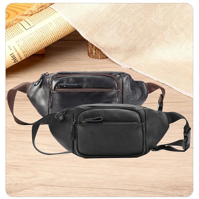 

Мужская легкая сумка-мессенджер из натуральной кожи для активного отдыха, многофункциональная повседневная сумка через плечо, простая сумка на плечо.