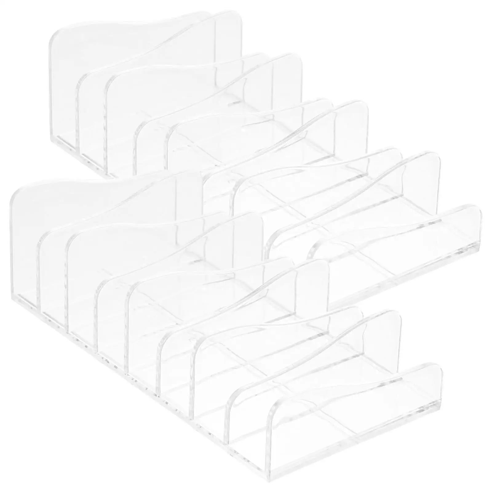 

2Pcs Makeup Storage Rack Eyeshadow Palettes ganizer Holder Countertop Display Case Lipstick Vanity Clear Container