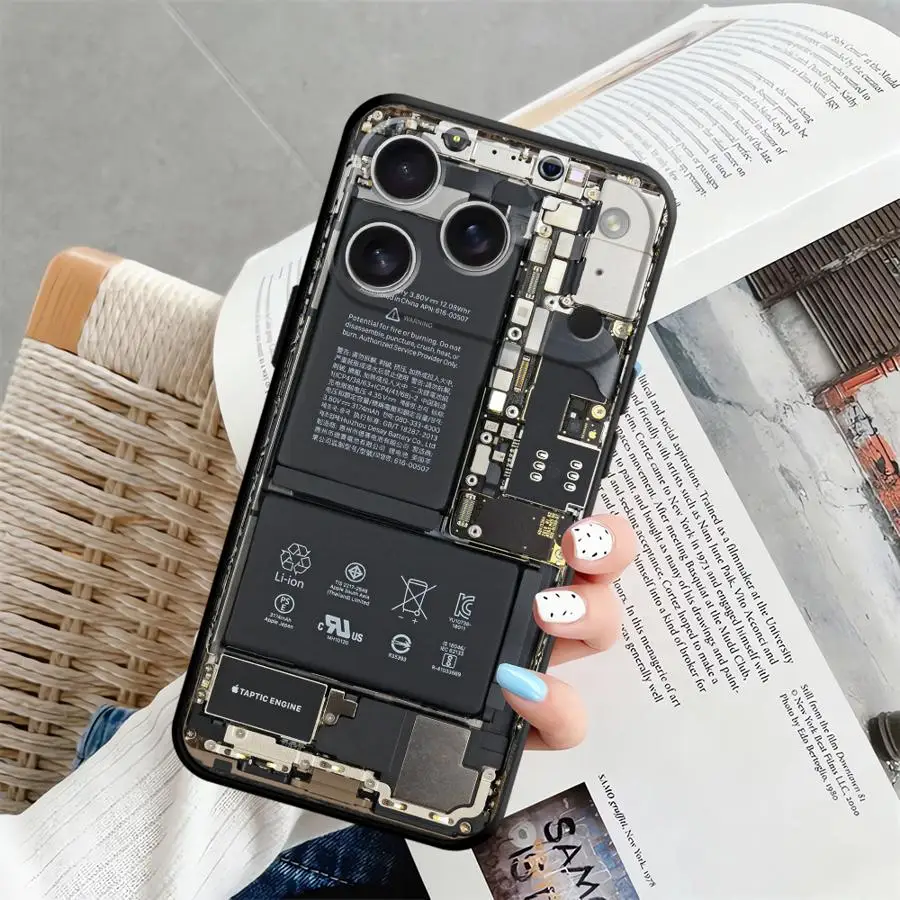 الكلاسيكية اللوحة الأم لوحة دوائر كهربائية لينة عودة غطاء الهاتف الحال بالنسبة آيفون X XS XR 11 13 Mini 15 Plus 12 17Air SE 7 8 17 16 Pro Max
