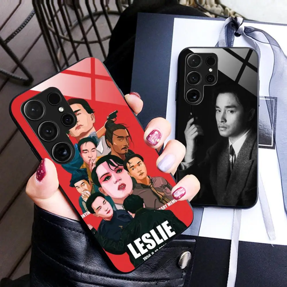 Leslie Cheung Mobile Phone Case for Samsung Galaxy S26 S25 S24 S23 S22 S21 S20 Note20 Plus FE Ultra Glass Colorful Cover Luxury
