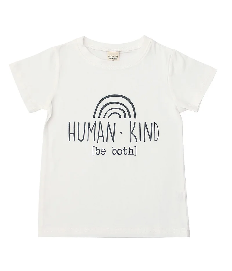 キッズコットンTシャツ半袖ファッショントップ女の子男の子子供服甘いギフトアイテム