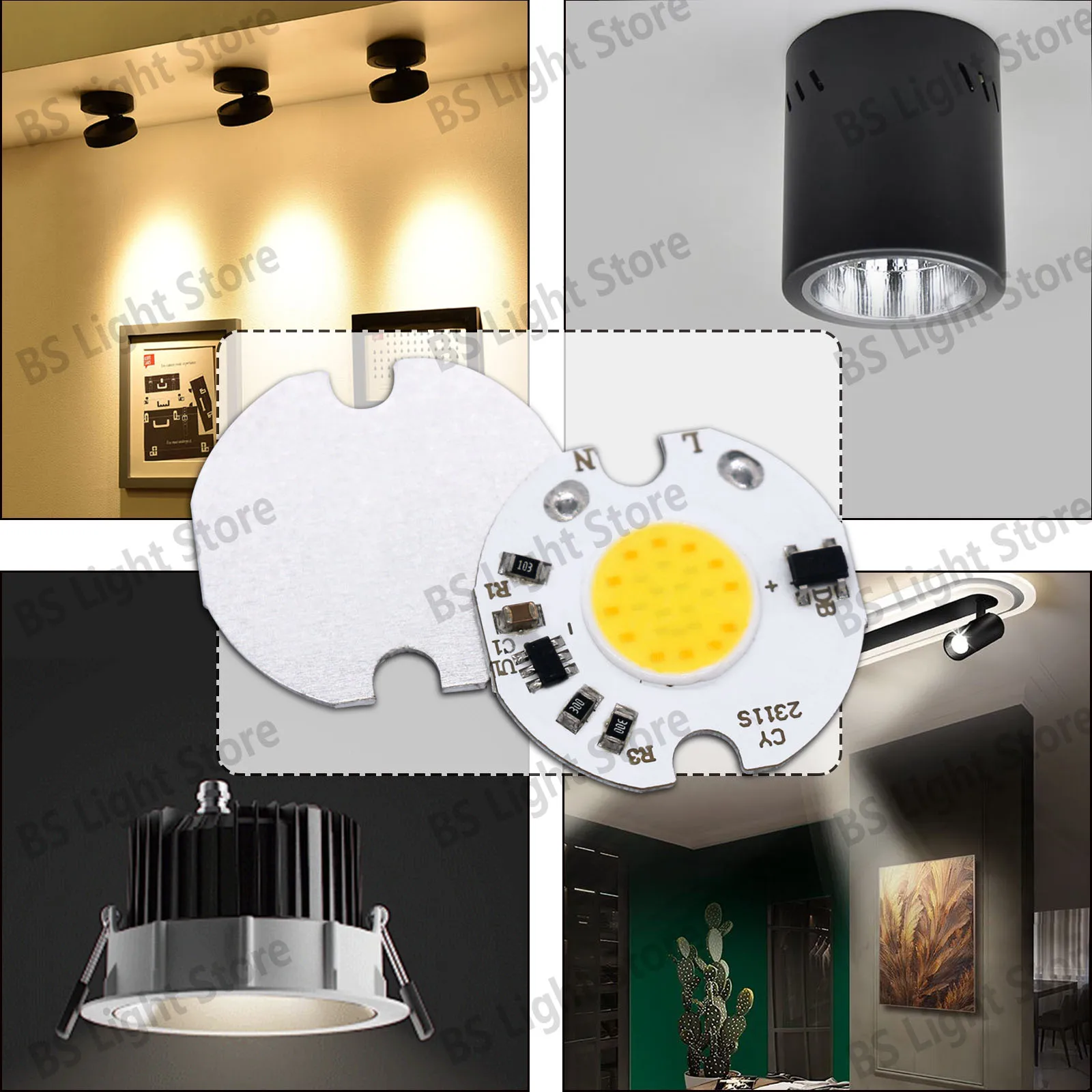 10 قطعة LED COB حبة 220 فولت أبيض دافئ مزدوج اللون رقاقة 3 واط Ra80 CSP رقاقة الأضواء الخطي لمبة الكاشف مصدر الضوء الملحقات #6