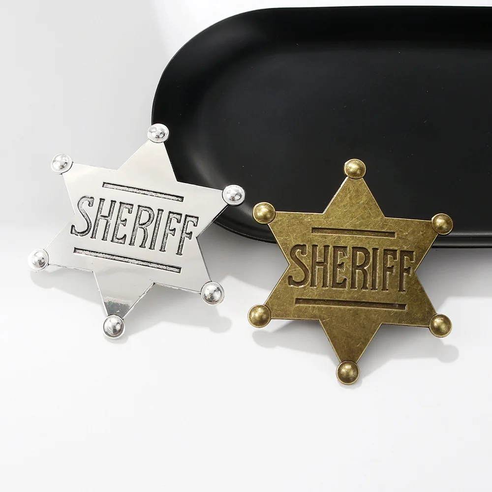 نجمة شريف المعادن المينا شارة خمر الرجعية الهالووين حزب بروش للنساء الرجال الإكسسوارات هدية #5