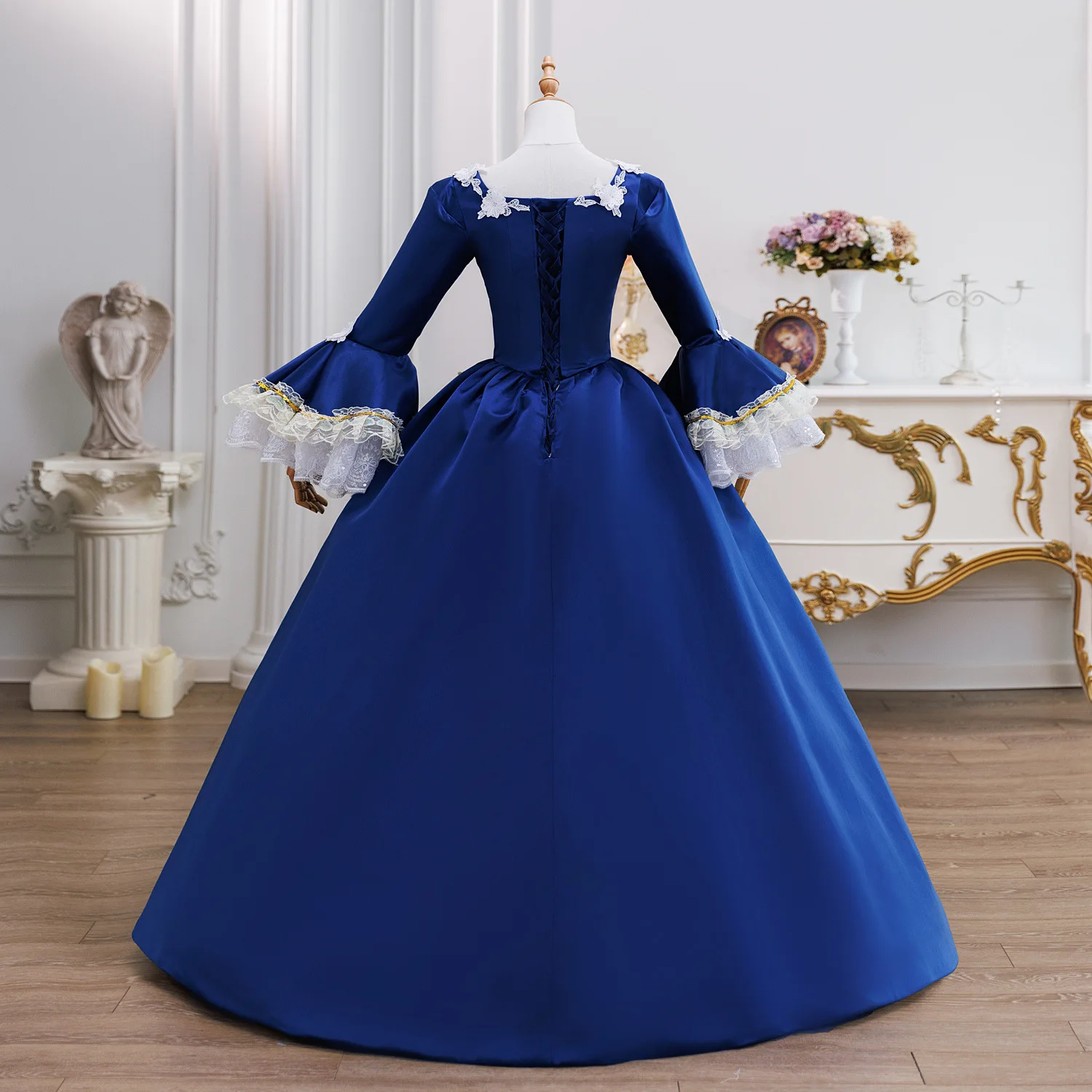 Robe de mariée géorgienne à lacets, robe de bal Marie Antoinette pour femmes, robe de soirée victorienne