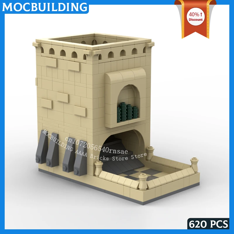 MOC Building Blocks Themed Game Scene Tower Model Features Style Street View Architecture Toys DIY Assembly Bricks Creative Gift