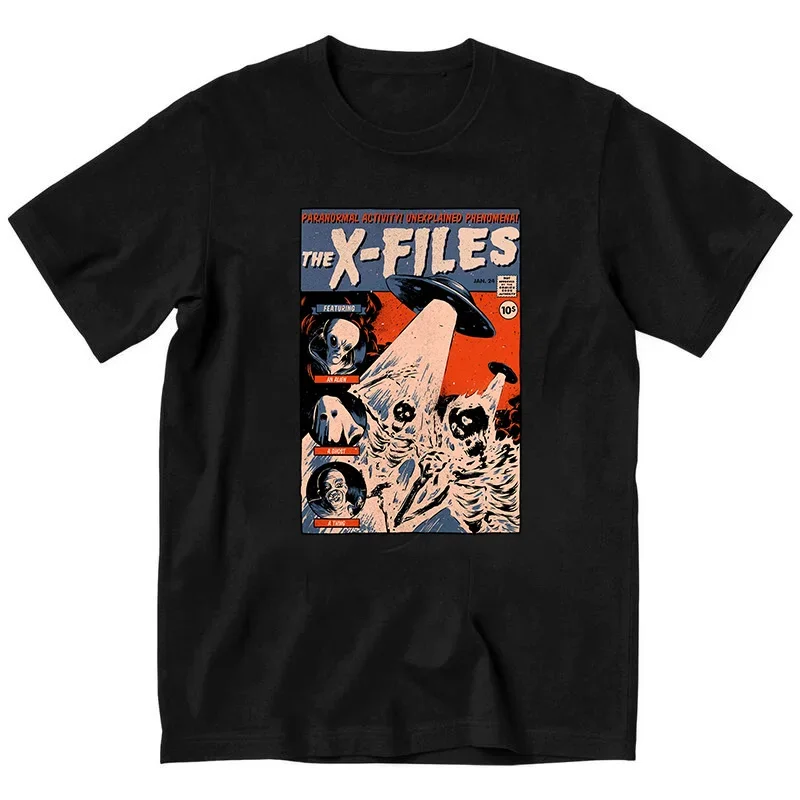 Classic Movie Graphic T Shirt Summer Oversized Tee Harajuku Retro The X Files Film TShirts Men Women Fashion Short Sleeve Tops