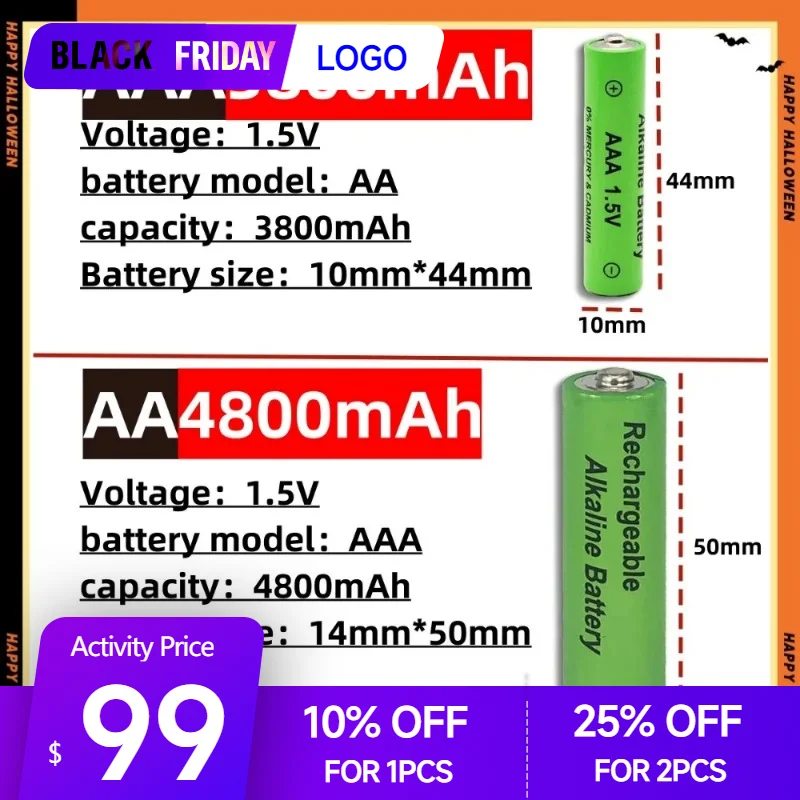 1.5V AA+AAA rechargeable battery 3800mAh/4800mAh large capacity alkaline rechargeable battery AAA+ charger