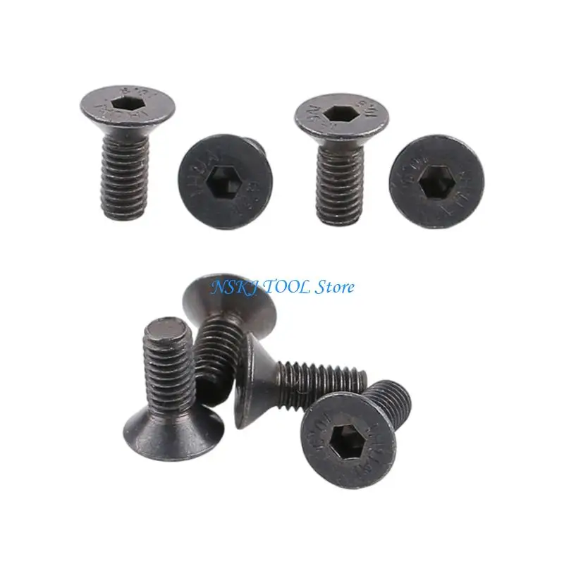 L8RC 50Pieces Portable Bike Locking Cleat Screws Secure Designs Convenient for Mountain Bike Pedals Assembly and Repair