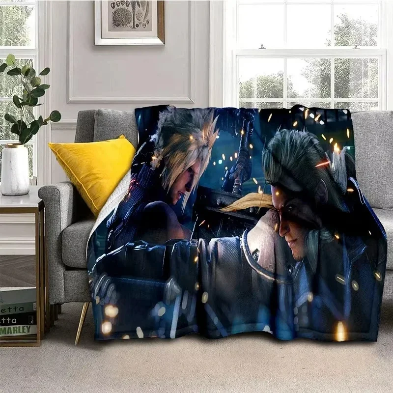 New Game Final Fantasy Series Soft Flannel Blanket for Beds Bedroom Sofa Picnic,Throw Blanket for Cover Outdoor Leisure Nap Gift