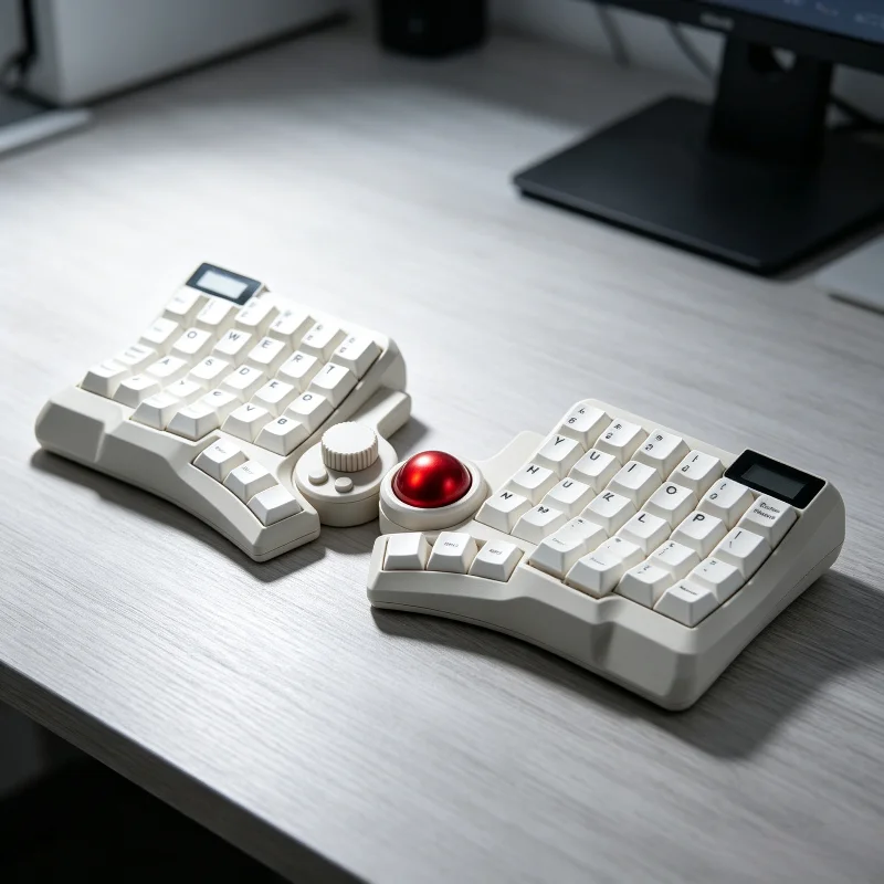 Velvet Wireless Trackball Split Keyboard Kit Modular Design Zmk Bluetooth Wired Curved Split Keyboard Ergonomics Hot Pluggable