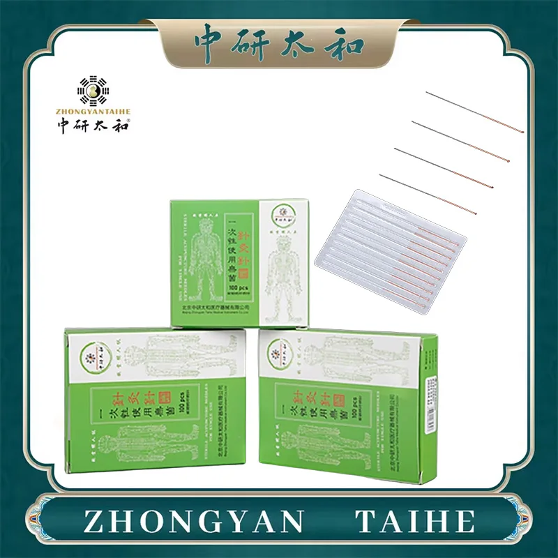 

ZHONGYAN TAIHE одноразовые иглы для акупунктуры с медной ручкой, дезинфекция, стерилизация, красота, массаж, здравоохранение, 100 шт.