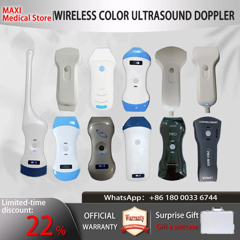 Portable Wireless Ultrasound Probe scanner machine WIFI ultrasound scanner Machine support iOS Android Windows free suitcase
