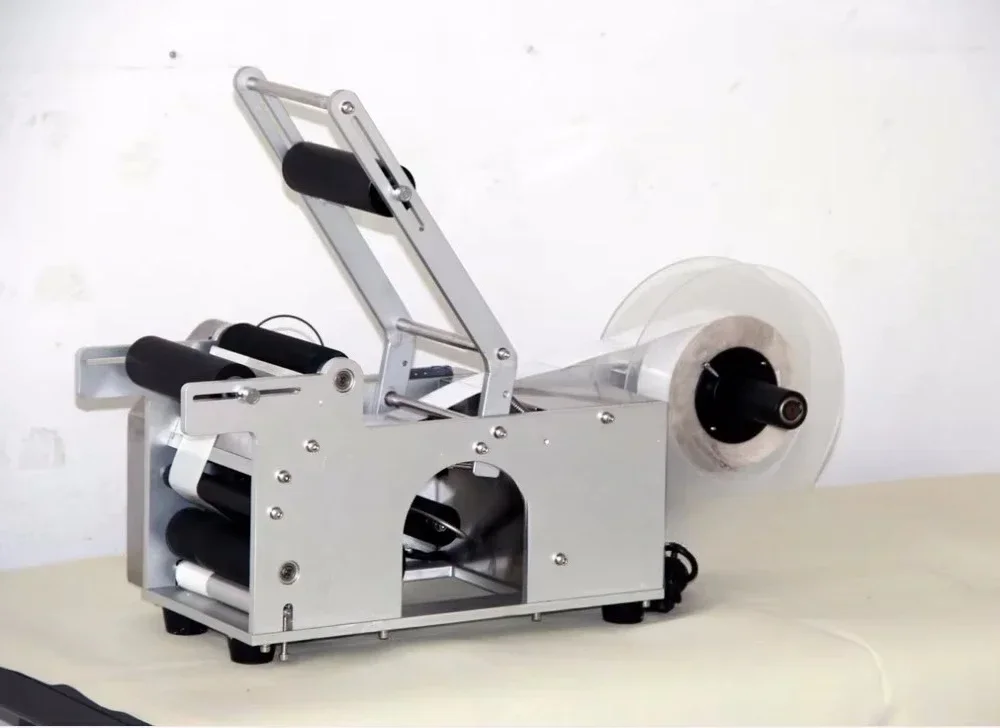 LIANTENG MT-50 Semi-automatic Round Bottle Labeling Machine, Plastic Glass Bottle