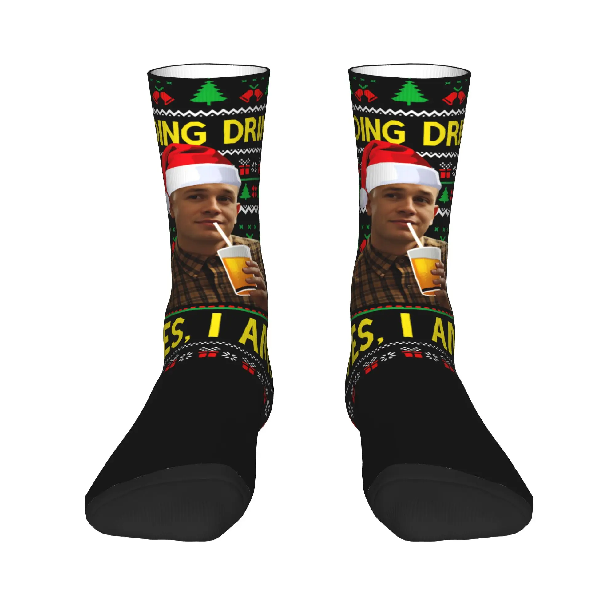 تشارلي هونام إد جين عيد الميلاد أنا الذهاب شرب جوارب موضة الجوارب الكبار الرجال جوارب عالية الجودة الربيع عدم الانزلاق الجوارب #2