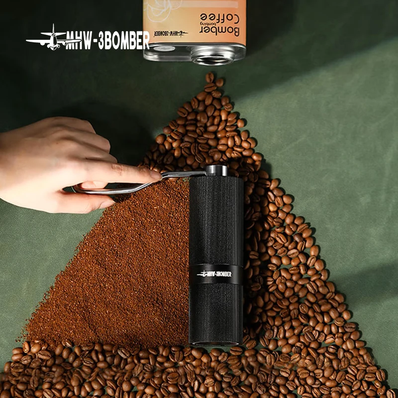 

Ручная кофемолка MHW-3BOMBER Racing M1, стальные заусенцы с ЧПУ для наливания эспрессо, портативная ручная кривошипная мельница, инструмент для домашнего бариста