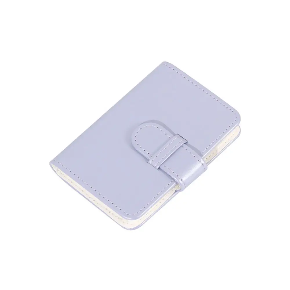 28 Pockets Instant Camera Photo Album PU Leather Mini Pocket Album Lightweight Ring Closure Photo Book Keepsake Storage