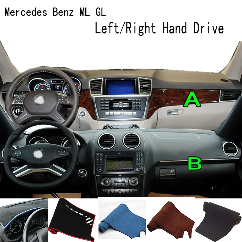 For Mercedes-Benz ML GL Class X166 W166 X164 W164 Accessories Dashboard Cover Instrument Panel Dash Mat Dashmat Protective Pad