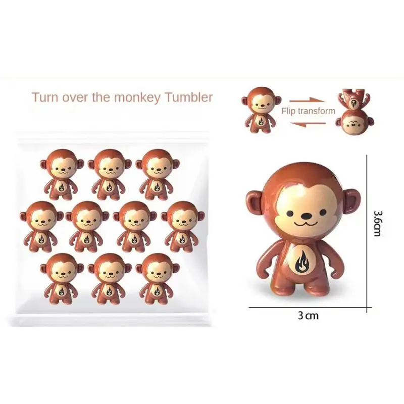 Toy Simple Durable Safety Gifts Mini Home Furnishing Ornaments Small Portable Brain Game Child Cute Tumbler Monkey