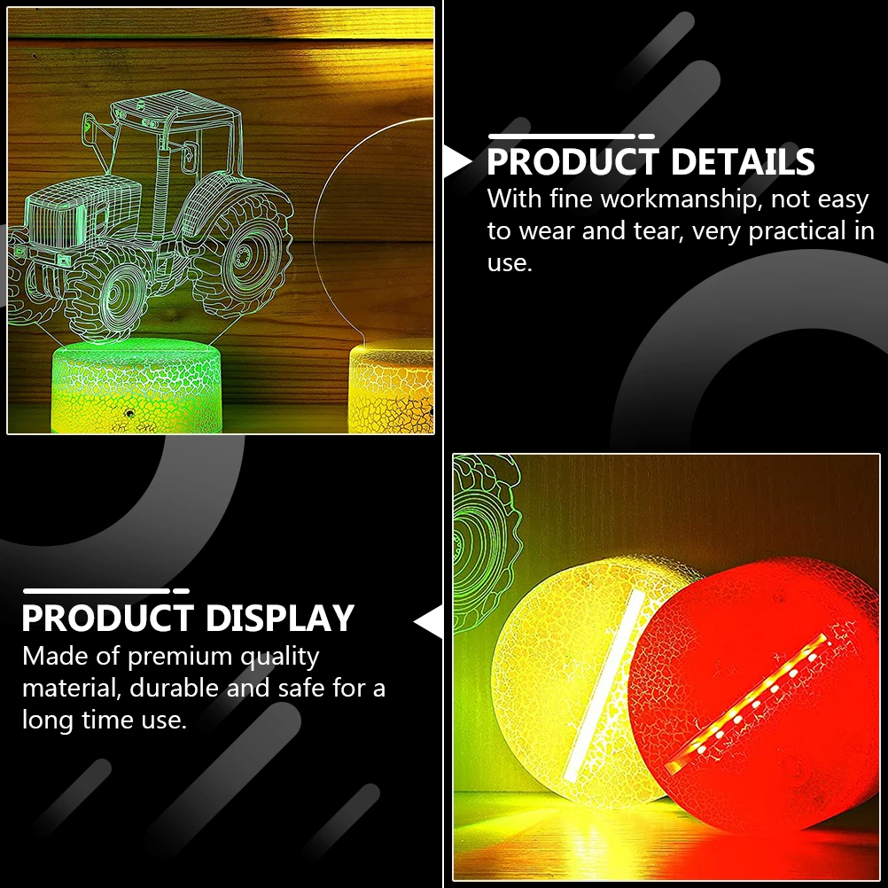 

Night Light Display Lighting Decor Color Changing Household Lamp Stand Touch