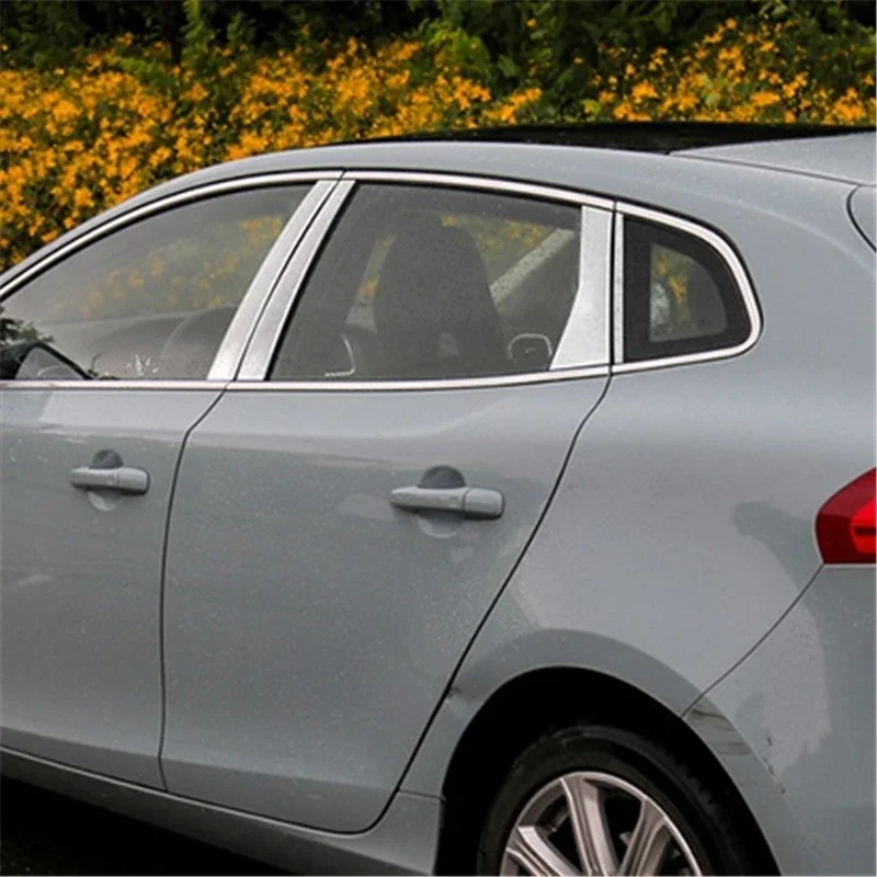 

WELKINRY для Volvo V40 2012-2019, кузов автомобиля из нержавеющей стали, дверь, окно, центральное среднее B C, колонна, стойка, накладка