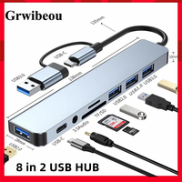 8 in 2 USB HUB C type-c HUB USB C to USB 3.0 HDTV-Compatible Dock for MacBook Pro For Nintendo Switch USB-C Type C 3.0 Splitter