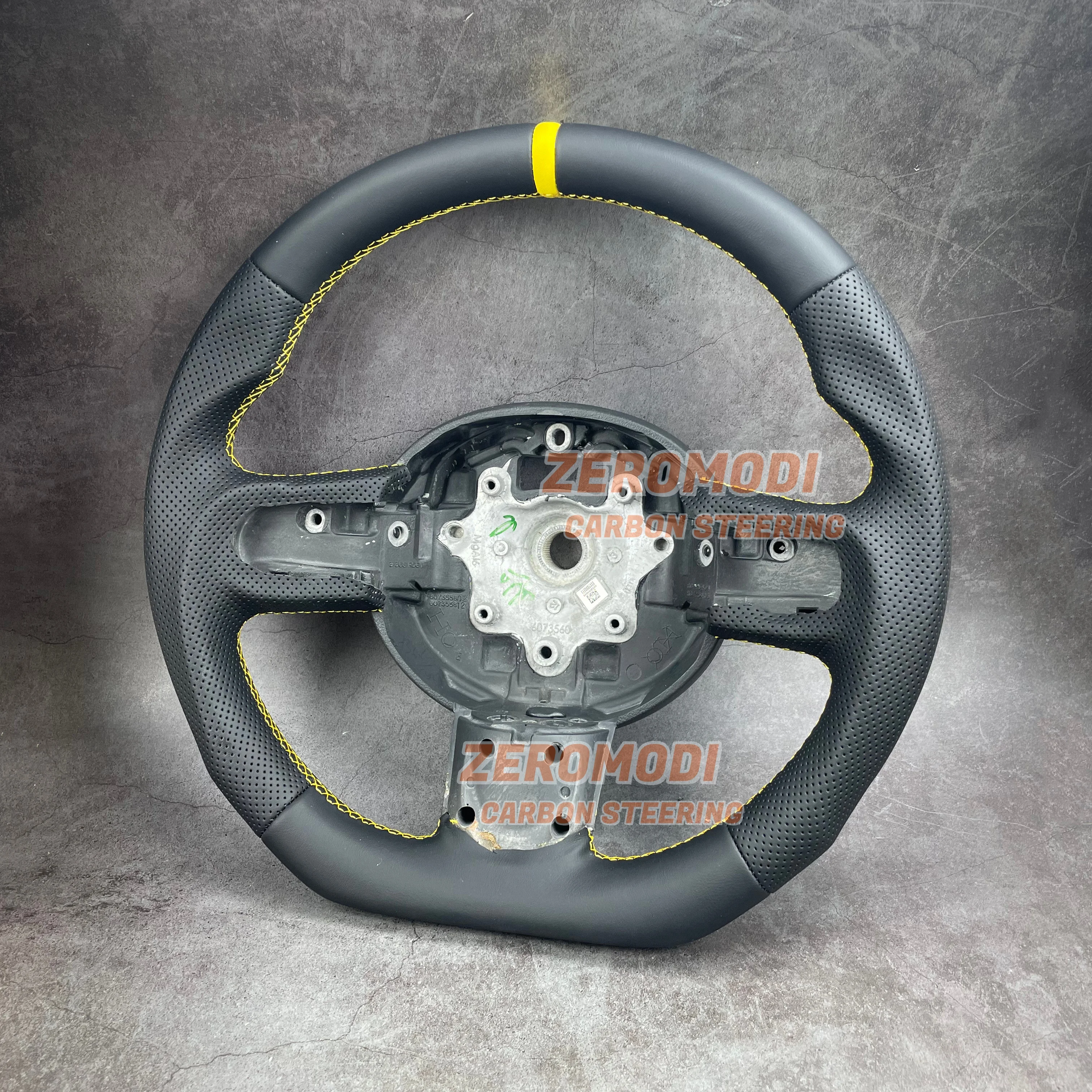 Sport Steering Wheel For BMW Mini Cooper R55 R56 R57 R58 R59 Leather Flat Bottom