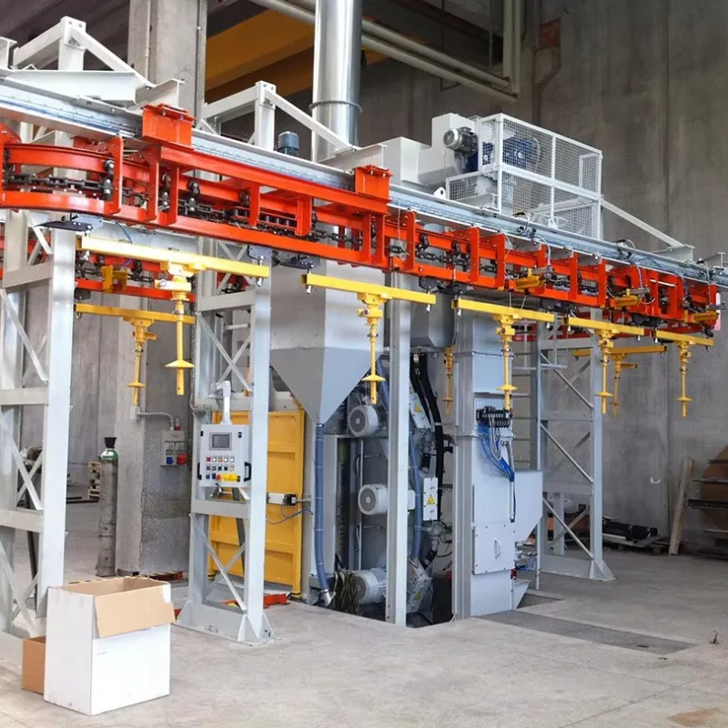 Industrial Shot Blasting Line Automatic Blast System with Multiple Wheels for High Speed Production  for Steel Surface Cleaning