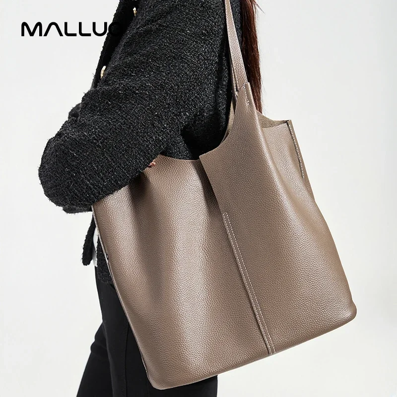 

Women's Cowhide Bucket Bag Ladies Luxury Tote Bag Lady Fashion Genuine Cow Leather Shoulder Bags ladies Tote Handbags for Female