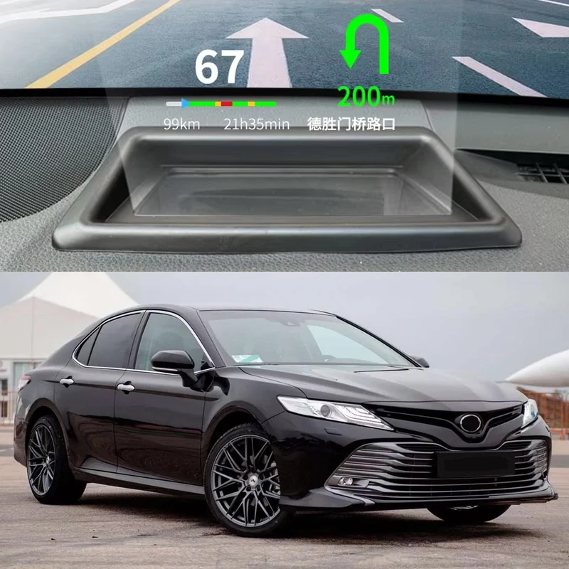 Car HUD Display Cover For Toyota Camry XV70 2018~2023 Daihatsu Altis Head Up Display Dustproof Screen Protect Tools Accessories
