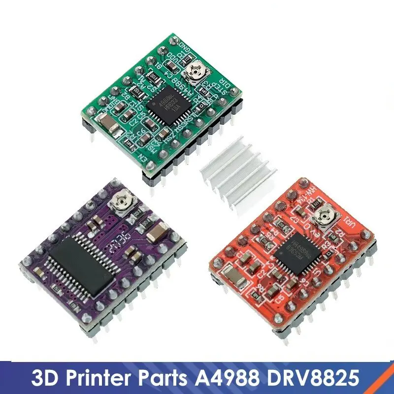 A4988 stepper motor driver 3D printer accessories DRV8825 driver module board with heat sink