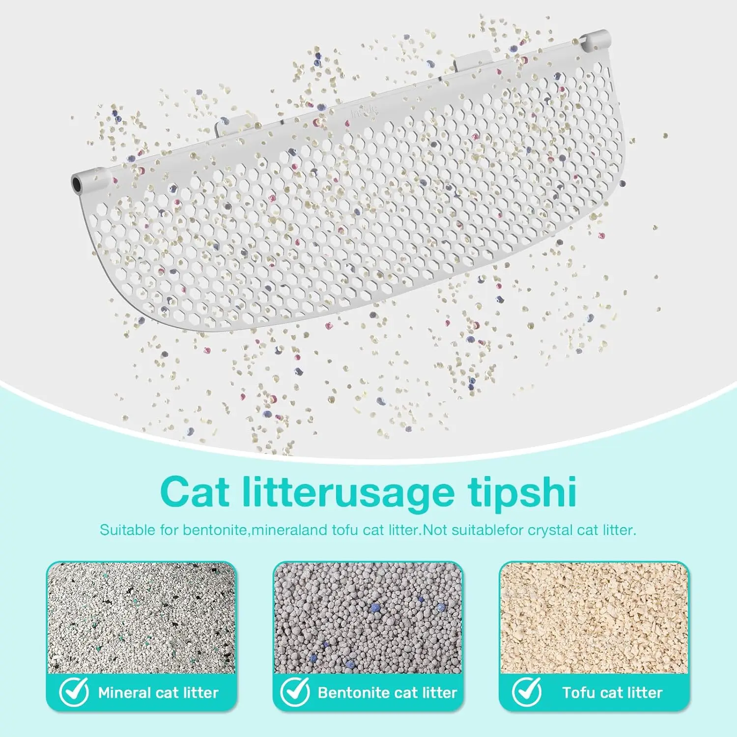 Cat Litter Filter Replacement Part for 65L 9L Tonepie Automatic Litter Box Only Compatible with Orders Purchased After12 23 2025