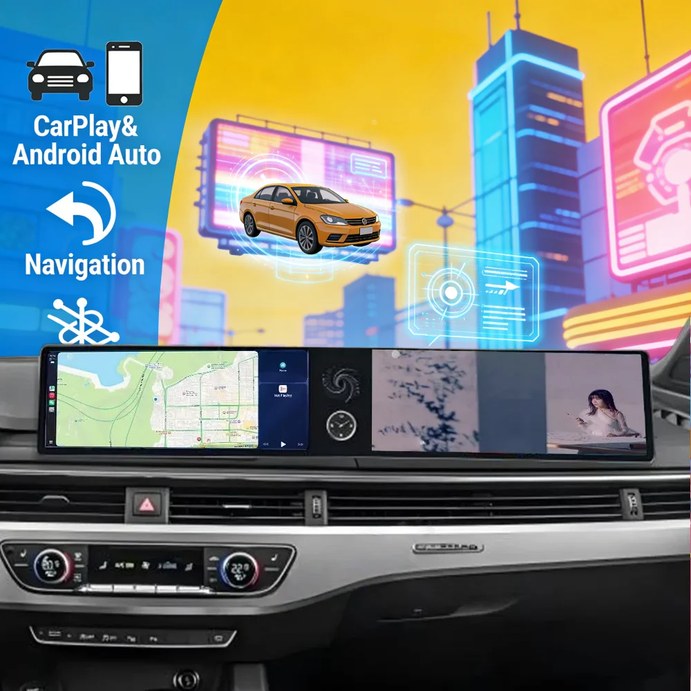 

Двухэкранный 12,3-дюймовый мультимедийный GPS-навигатор с Android 13.0 и поддержкой CarPlay для Audi A4 A4L 2016-2020 годов выпуска, с HD сенсорным экраном.