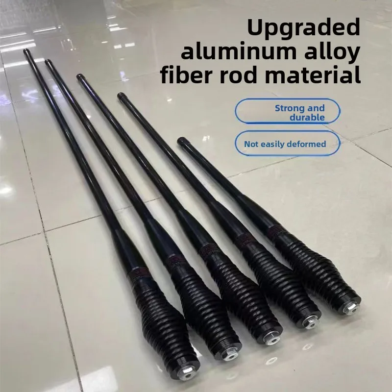 Off‑Road Thick Black Decorative Car Flagpole Antenna for Front Bumper Hood Rear Tailgate Vehicle Exterior Modification Part