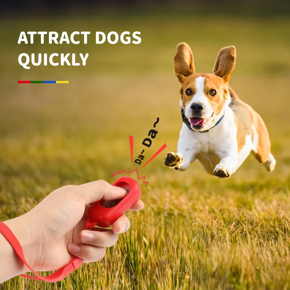 Dog Training Clicker Plastic New Dogs Click Trainer Aid Too Adjustable Wrist Strap Sound Key Chain Dog Supplies for Cat