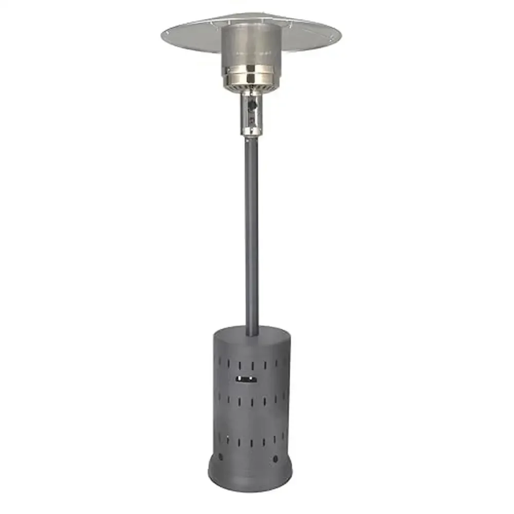 Outdoor Natural Gas Patio Heater 45,000 BTU Anti-Tilt and Safety Shut-Off Residential and Commercial Includes Mobility Wheels