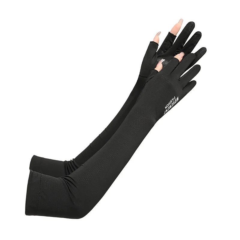 UV Solar Arm Sleeves Mesh Cycling Gloves Hand Long Sleeves Driving Arm Cover Summer Woman Cool Muff Sun Protection Motorcyclist