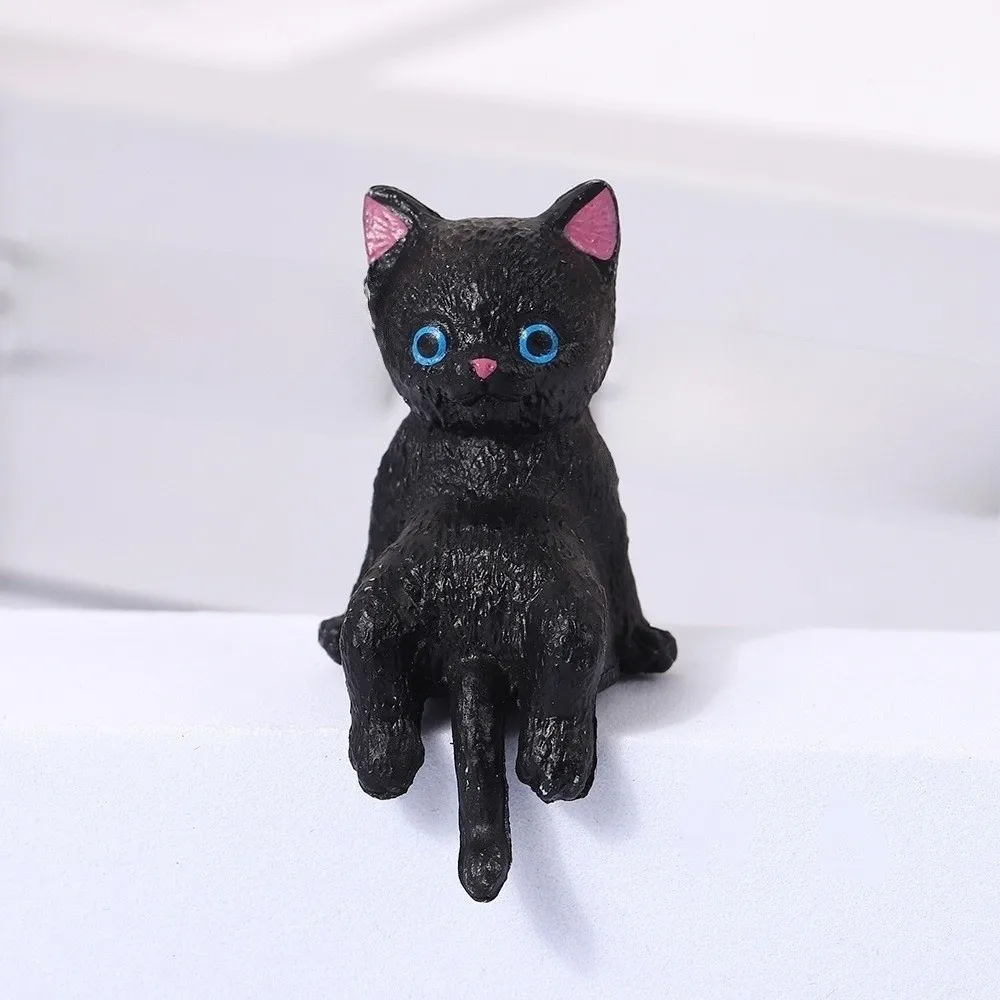 4/5pcs Gift Cute Kitten Decoration Small Figurine Funny Style Cat Ornament Mini Landscape Cat Edge Decoration Desk Shelf